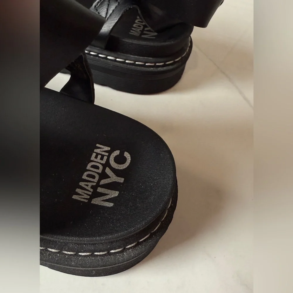 Black Chunky Sandals with Buckles - Picture 5 of 8